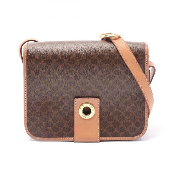 CELINE Brown Leather Shoulder Bag - Picture 1 of 10